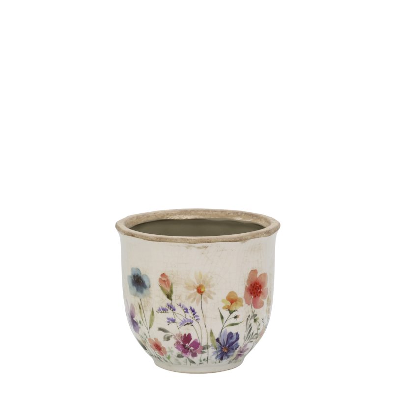 Fleurville potte med sommerblomster 12,5x14cm
