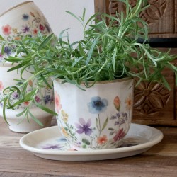 Fleurville potte med sommerblomster 12,5x14cm