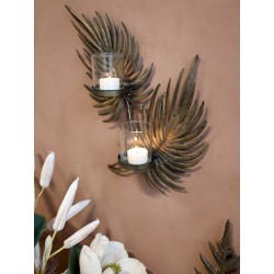 Telysestake 34x35x8cm antikkmessing