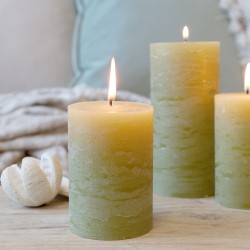 Macon blokklys rustikk 16t 8x5cm mosefarget