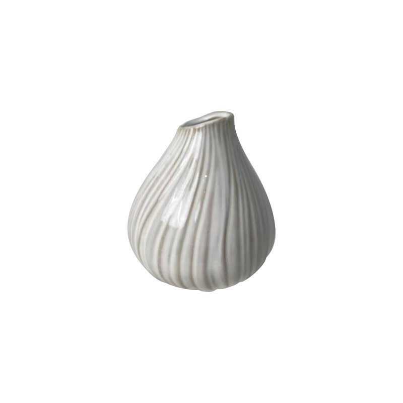 Bianco vase beige 9x9x10,5cm steinvare