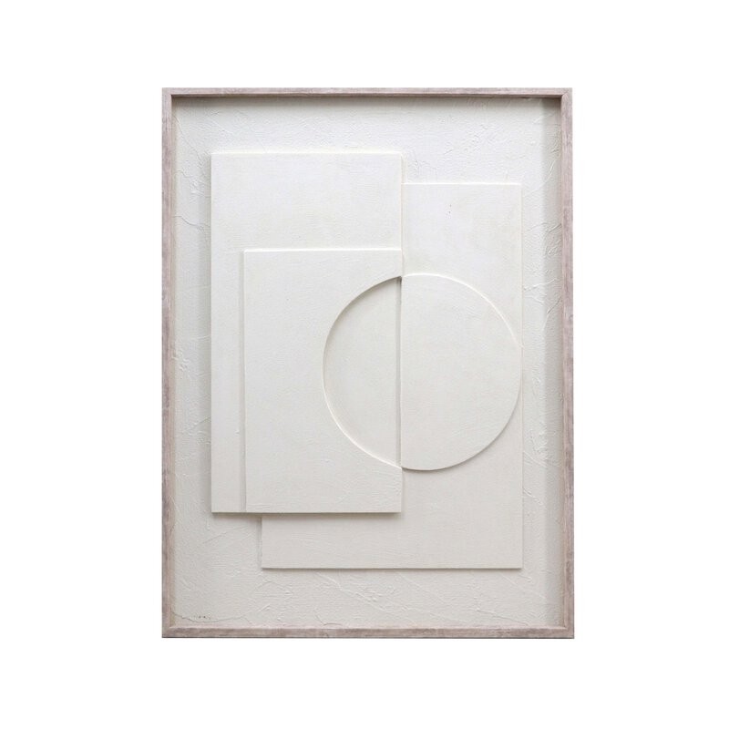 Dalia - bilde hvitt 60x80x3cm