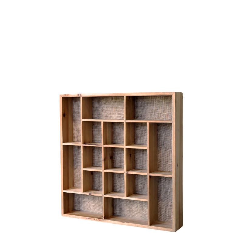 Hylle med rom 49x49x8cm natur