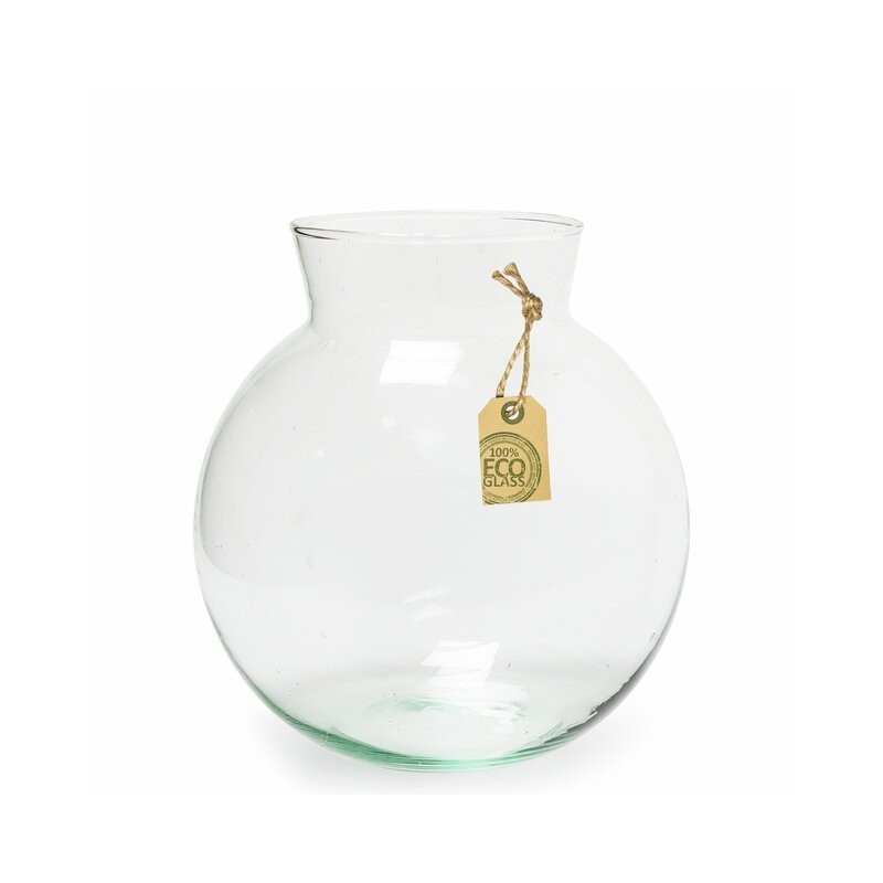 Glassvase rund eco 17x17cm