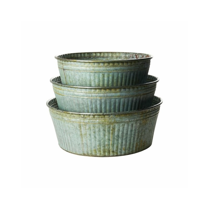Cordie utendørspotte stt m 3 sink/grønn 37-45cm diameter