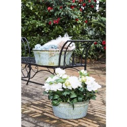 Cordie utendørspotte stt m 3 sink/grønn 37-45cm diameter