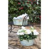 Cordie utendørspotte stt m 3 sink/grønn 37-45cm diameter
