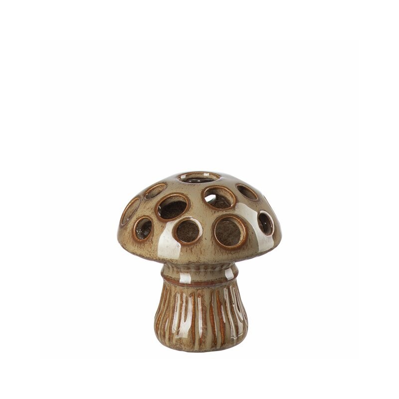 Sopp vase 9,8x10cm beige