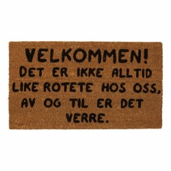 Messy dørmatte 60%kokos 40% pvc 40x70cm natur svart