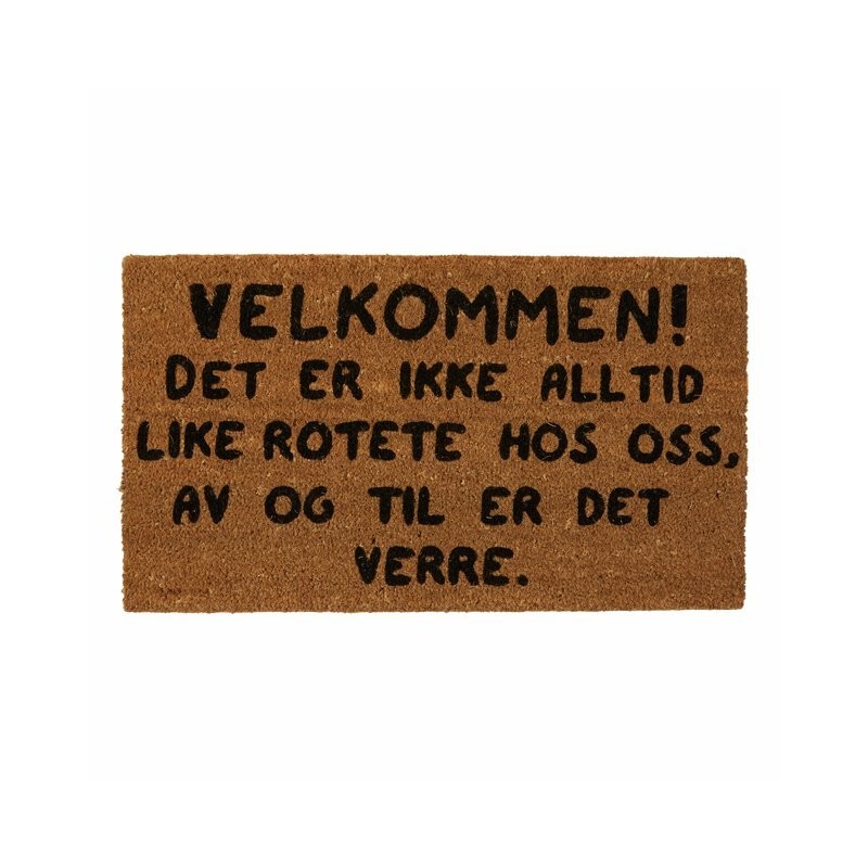 Messy dørmatte 60%kokos 40% pvc 40x70cm natur svart