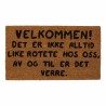 Messy dørmatte 60%kokos 40% pvc 40x70cm natur svart