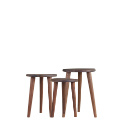 Grimaud taburett sett m 3 H38/ø26 cm natur