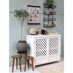 Grimaud taburett sett m 3 H38/ø26 cm natur