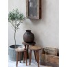 Grimaud taburett sett m 3 H38/ø26 cm natur
