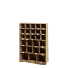 Sorteringsreol m porselensnr 68x51x16,5cm antikknatur