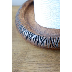 Tours kjøkkenrullholder m mønster 36x17cm natur