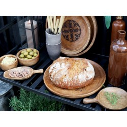 Tours serveringsfat i tre 2x20x10cm natur