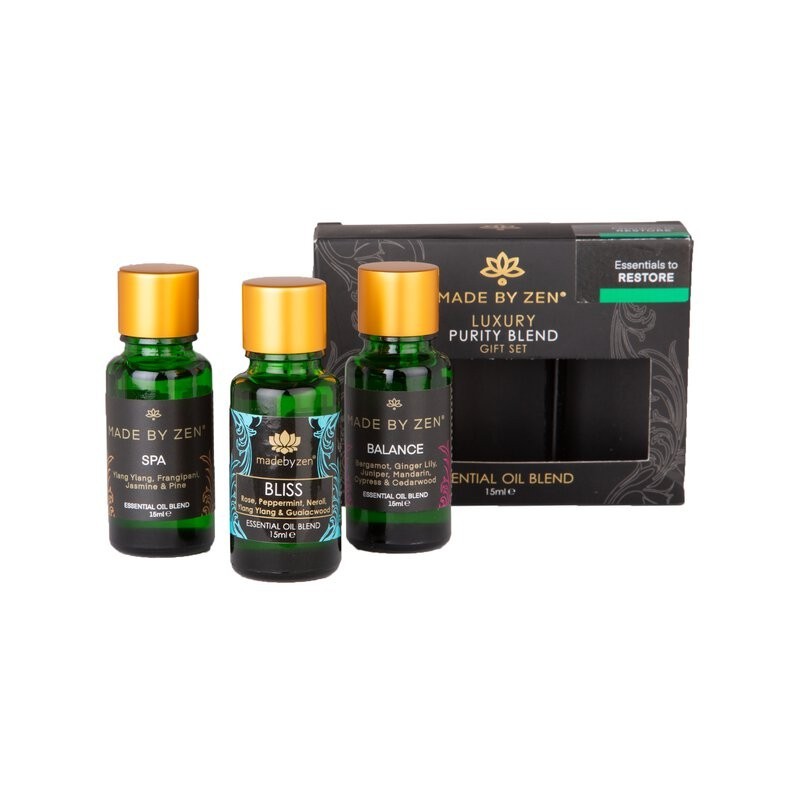 Eteriske oljer 3x15ml spa, bliss, balance