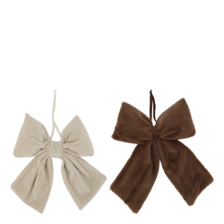 Sløyfe med oppheng sett m 2 36x28cm beige og mokka