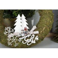 God jul på pinne med stjerne 10cm