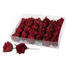 Tøyrose vannfast mørkerød 8cm