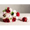 Tøyrose vannfast mørkerød 8cm