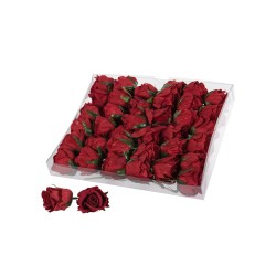 Tøyrose mørkerod ø5cm