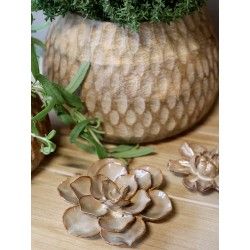 Blomst til dekorasjon 3x7,5 cm mokkafarget