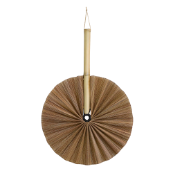 Vifte bambus til dekorasjon karamellfarget 49x32cm