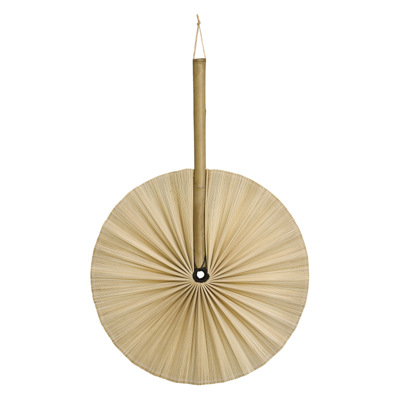 Vifte bambus til dekorasjon naturfarget 49x32cm