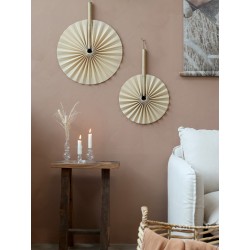 Vifte bambus til dekorasjon naturfarget 49x32cm