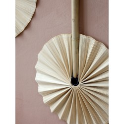 Vifte bambus til dekorasjon naturfarget 49x32cm