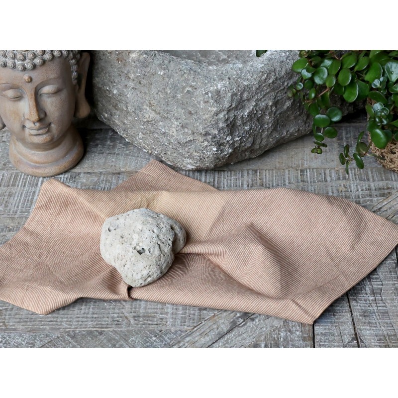 Eternel klut med striper kamelfarget 32x32cm