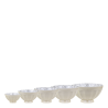 Arés latteskål med mønster sett med 5 9x16cm lattefarget