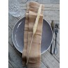 Stoffserviett pakke med fire revet kant 40x40cm kamelfarget