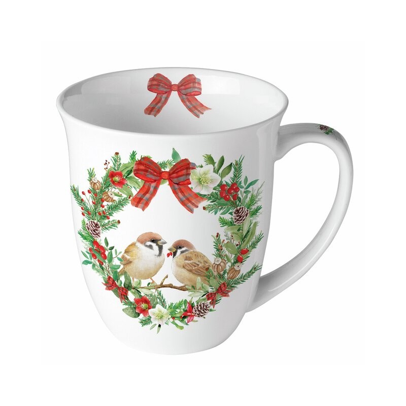 Kopp 0,4 l fugler i krans