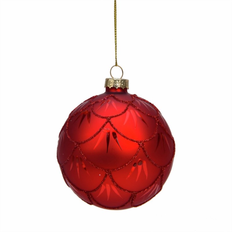 Amanda - Julekule Rød D8 Glass