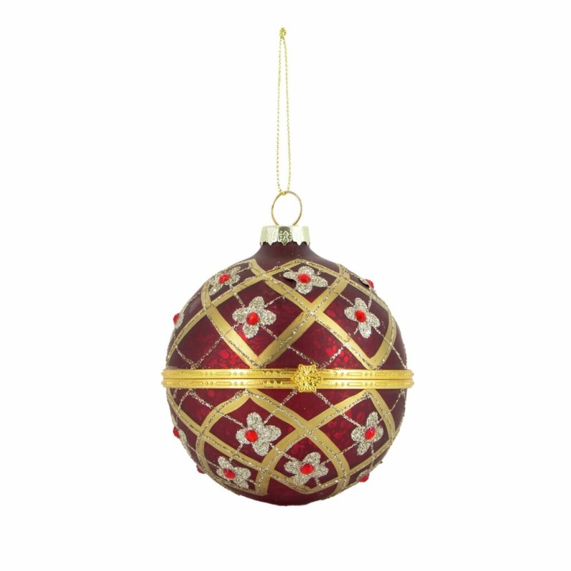 Lady - Julekule Rød 8x8 Glass