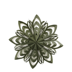 Papirstjerne eksl ledning 45 cm olivenfarget