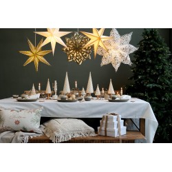 Papirstjerne eksl ledning 45 cm olivenfarget