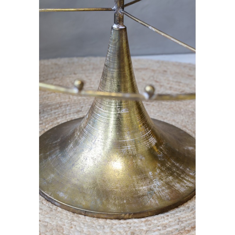 Juletre på fot 196x60,5 cm antikkmessing