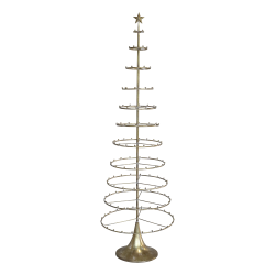 Juletre på fot 196x60,5 cm antikkmessing