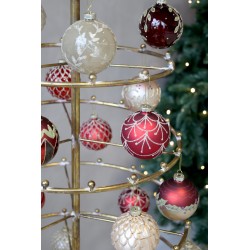 Juletre på fot 196x60,5 cm antikkmessing