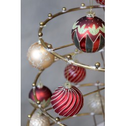 Juletre på fot 196x60,5 cm antikkmessing