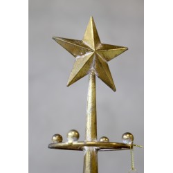 Juletre på fot 196x60,5 cm antikkmessing