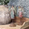 Vintage engel på fot sett med to 30x11x10cm