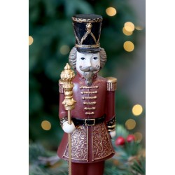 Noël spilledåse med nøtteknekker 28x8,5cm cherryfarget