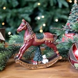 Noël gyngehest 14x14x3,5cm cherryfarget