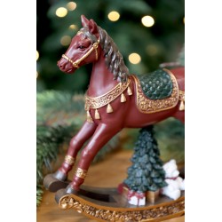 Noël gyngehest 14x14x3,5cm cherryfarget