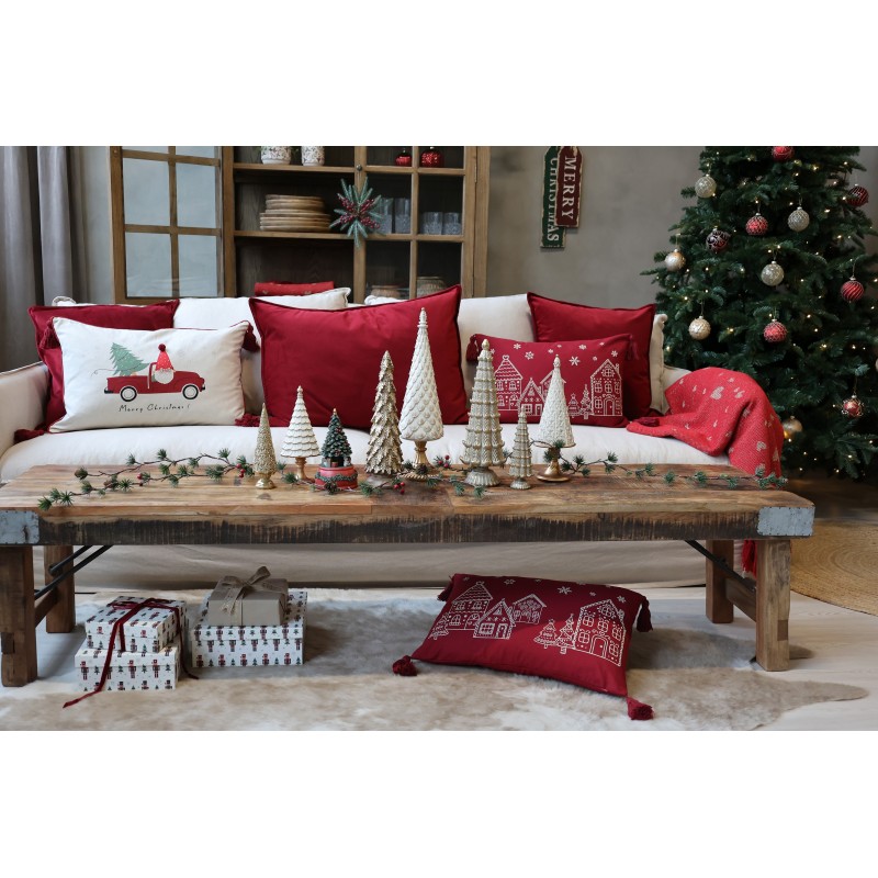 Noël juletre 23,5x10x7cm antikkremfarget